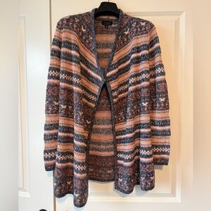 Lucky Brand Multicolor Open Front Cardigan, Small